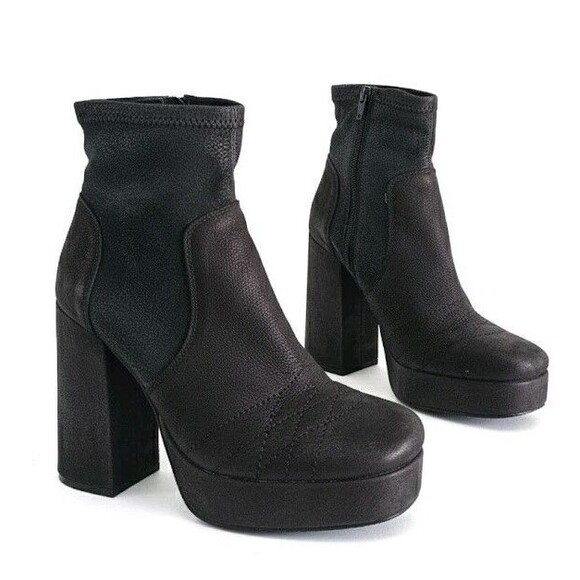 Free People Shoes - Free People Boots Womens 38 US 7.5 Smyth Suede Platform Square Toe Shoes Bootie